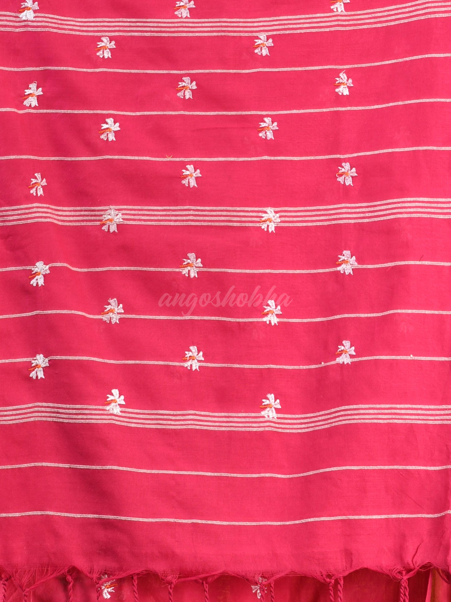 Pink Cotton Blend Handloom Saree