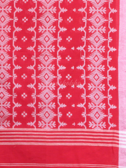 Pink Cotton Blend Handloom Saree