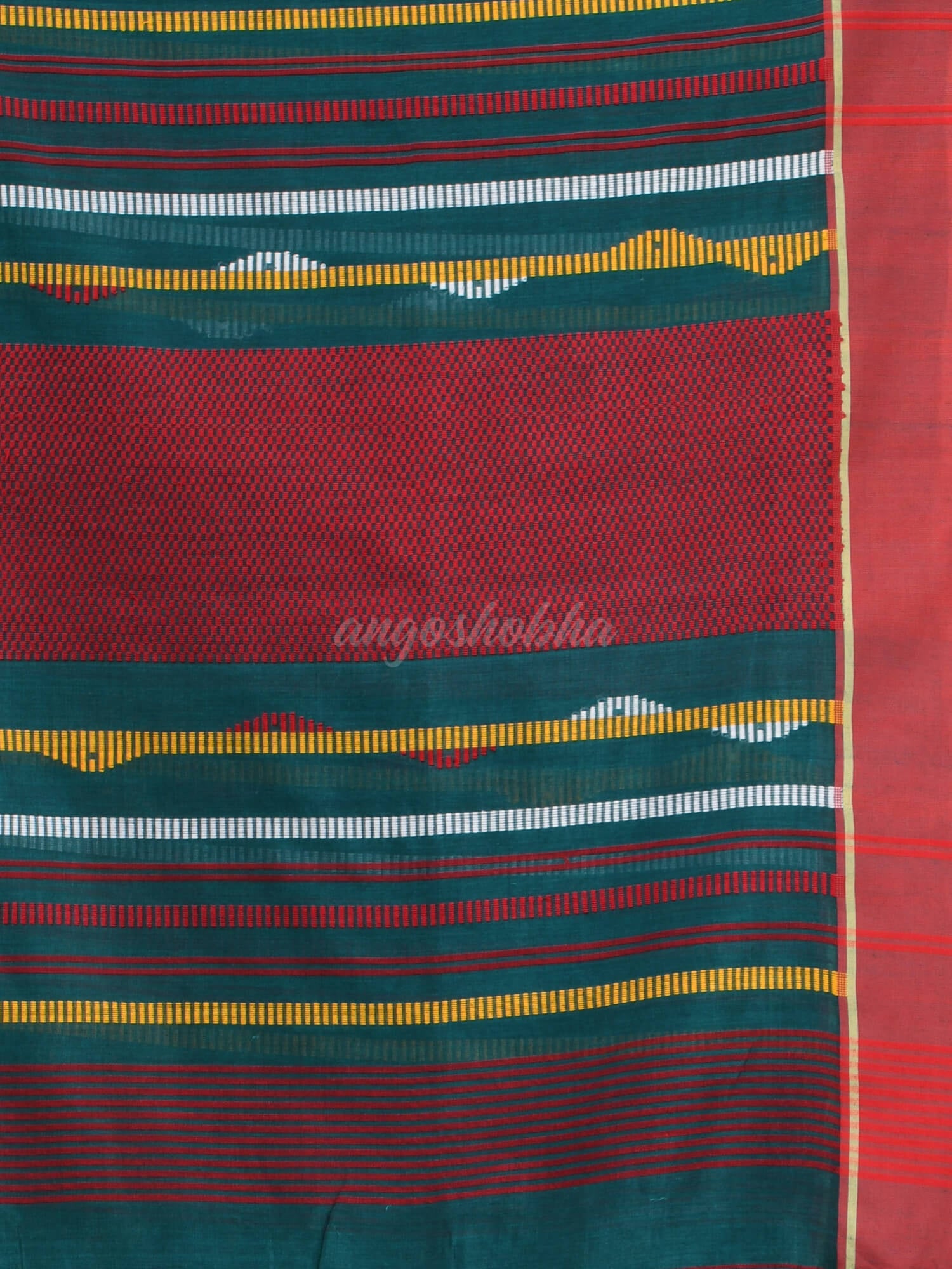 Rama Green Cotton Handloom Saree wholesale price