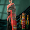Stealth Grey  Cotton Handloom Saree