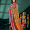 Mustard Cotton Handloom Saree