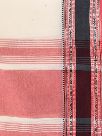 Off White Cotton Handloom Saree