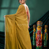 Mustard Cotton Handloom Saree