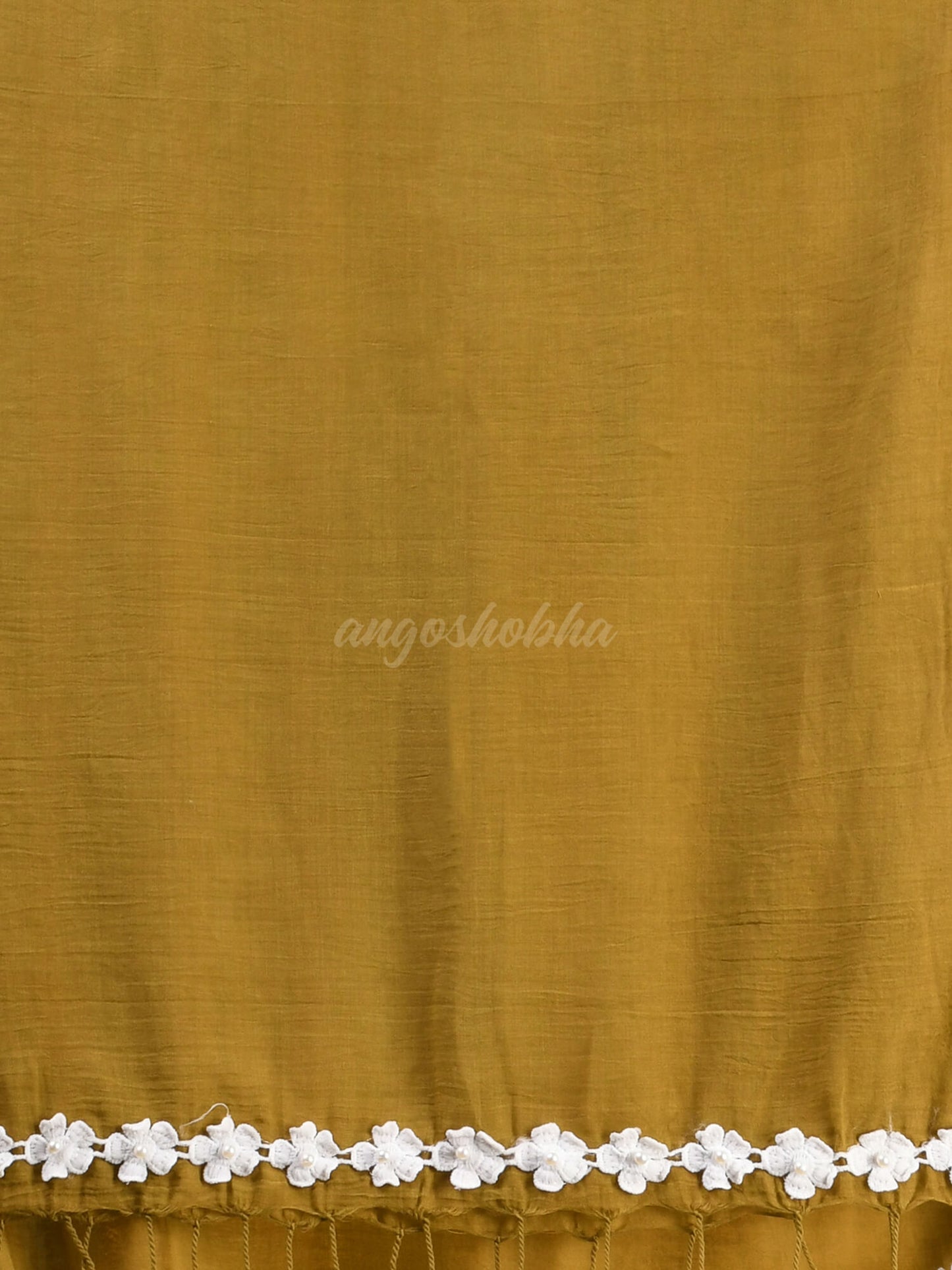 Mustard Cotton Handloom Saree