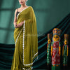 Pasta Green Cotton Handloom Saree
