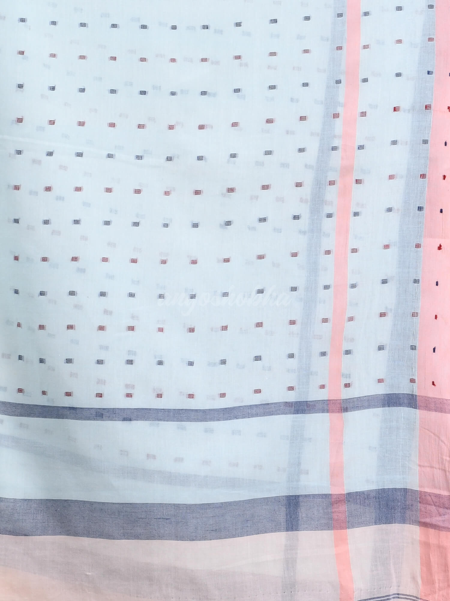 Cream Cotton Handloom Saree