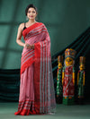 Red Cotton Handloom Saree