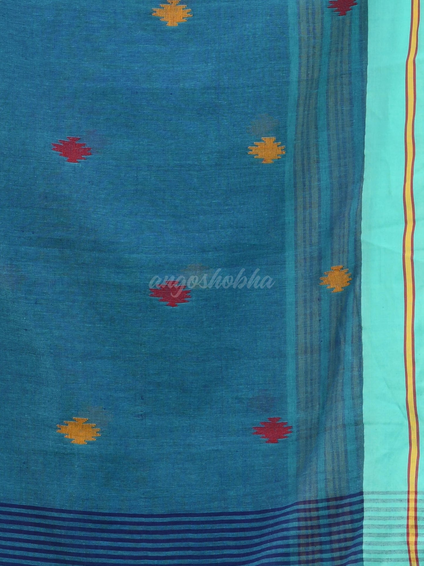 Blue Cotton Handloom Saree