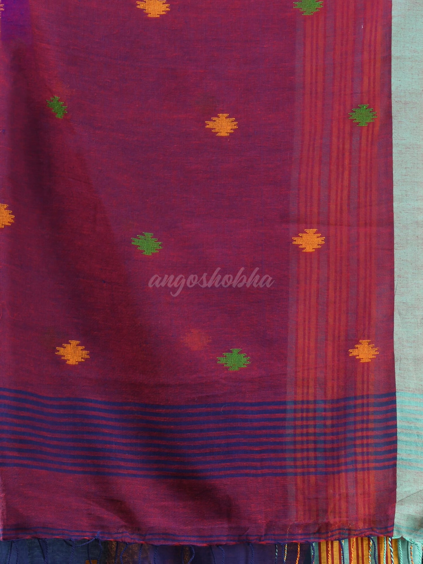 Blue Cotton Handloom Saree