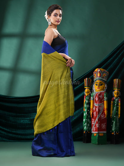 Blue Cotton Handloom Saree