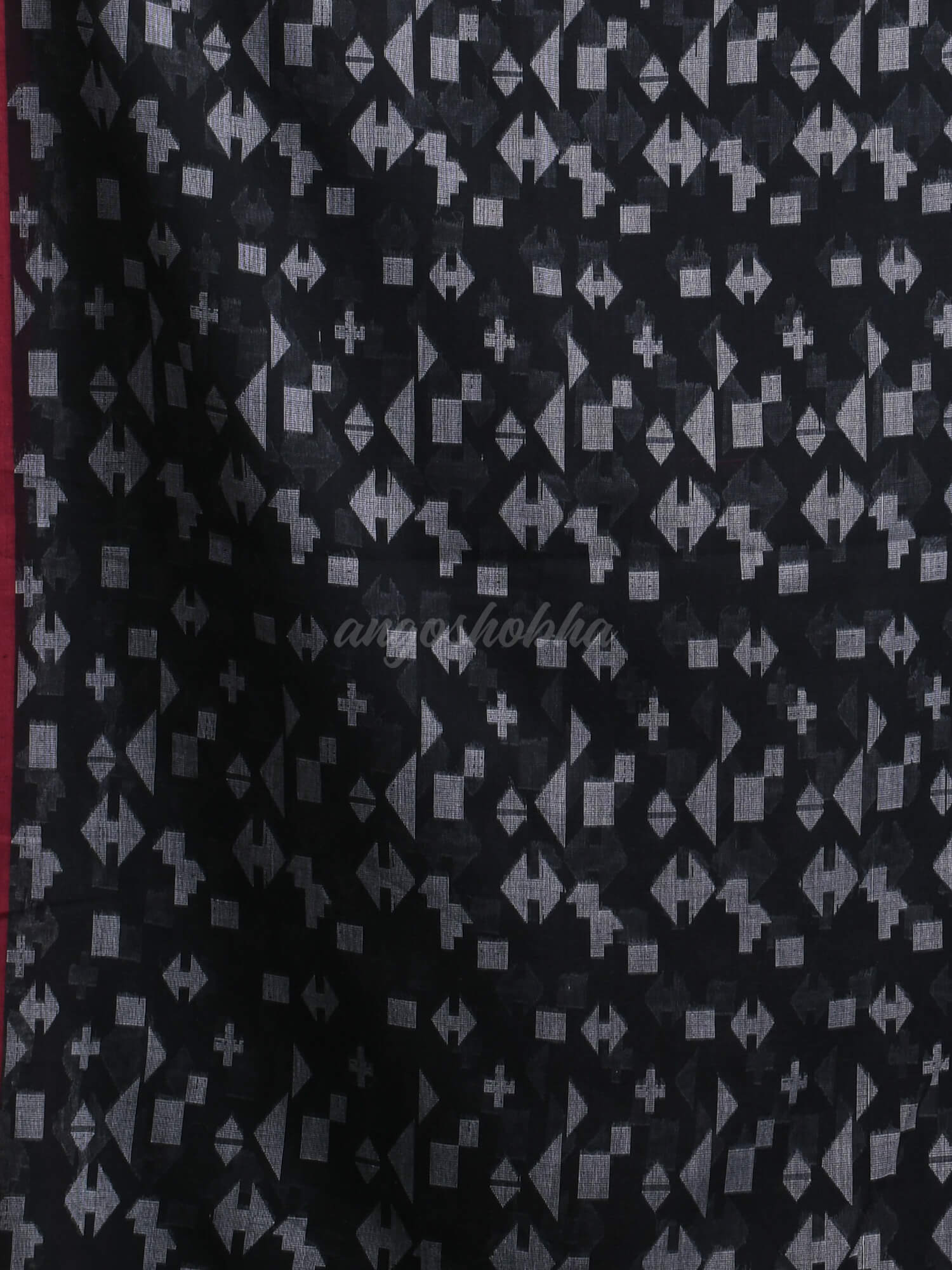 Black Cotton Handloom Saree