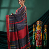 Silet Grey Cotton Handloom Saree
