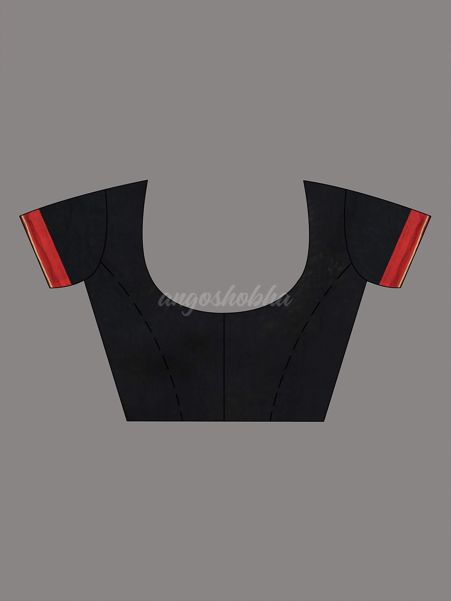 Black Cotton Handloom Saree blouse
