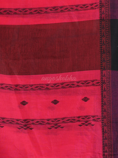 Pink Cotton Handloom Saree