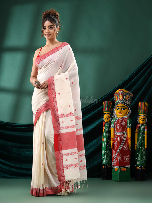 White Cotton Handloom Saree