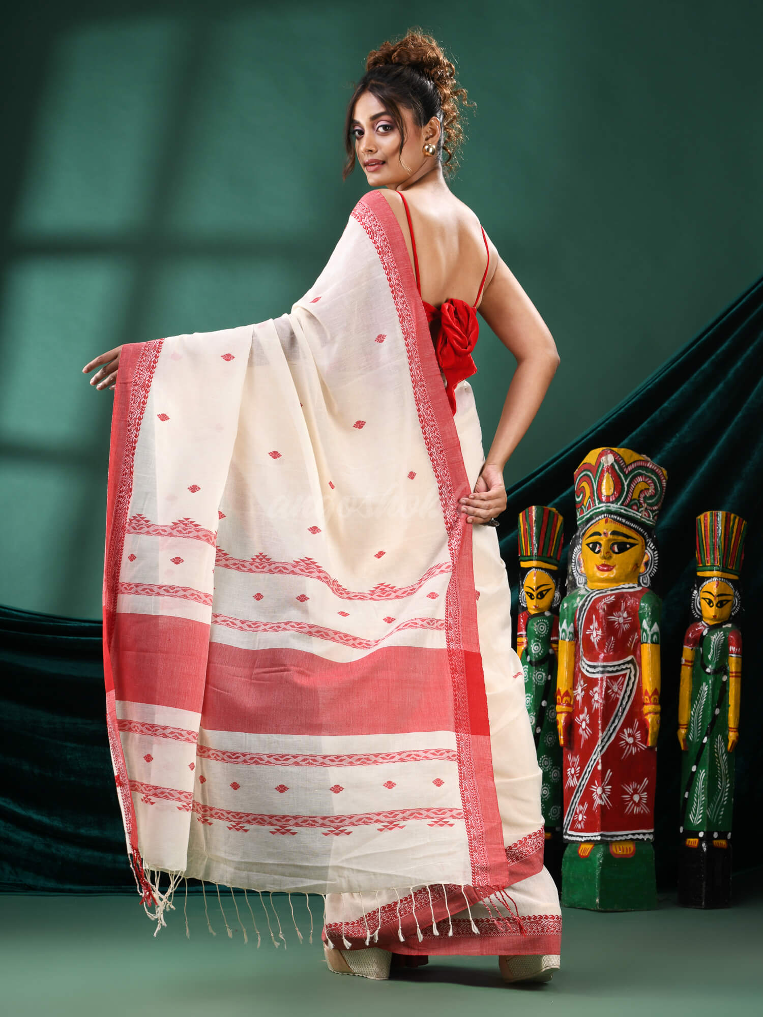 White Cotton Handloom Saree