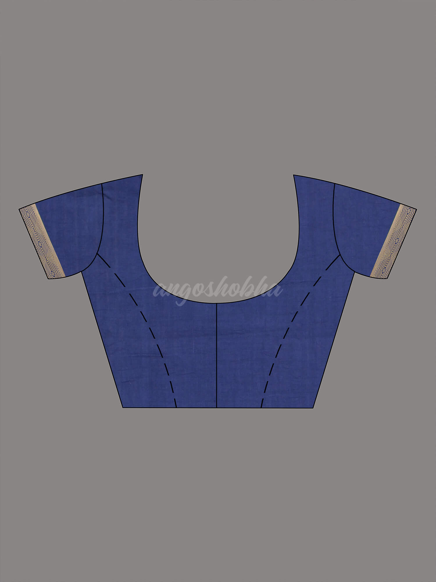 Navy Blue Cotton Handloom Saree