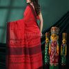 Red Cotton Handloom Saree