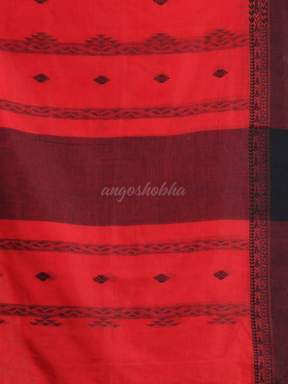 Red Cotton Handloom Saree