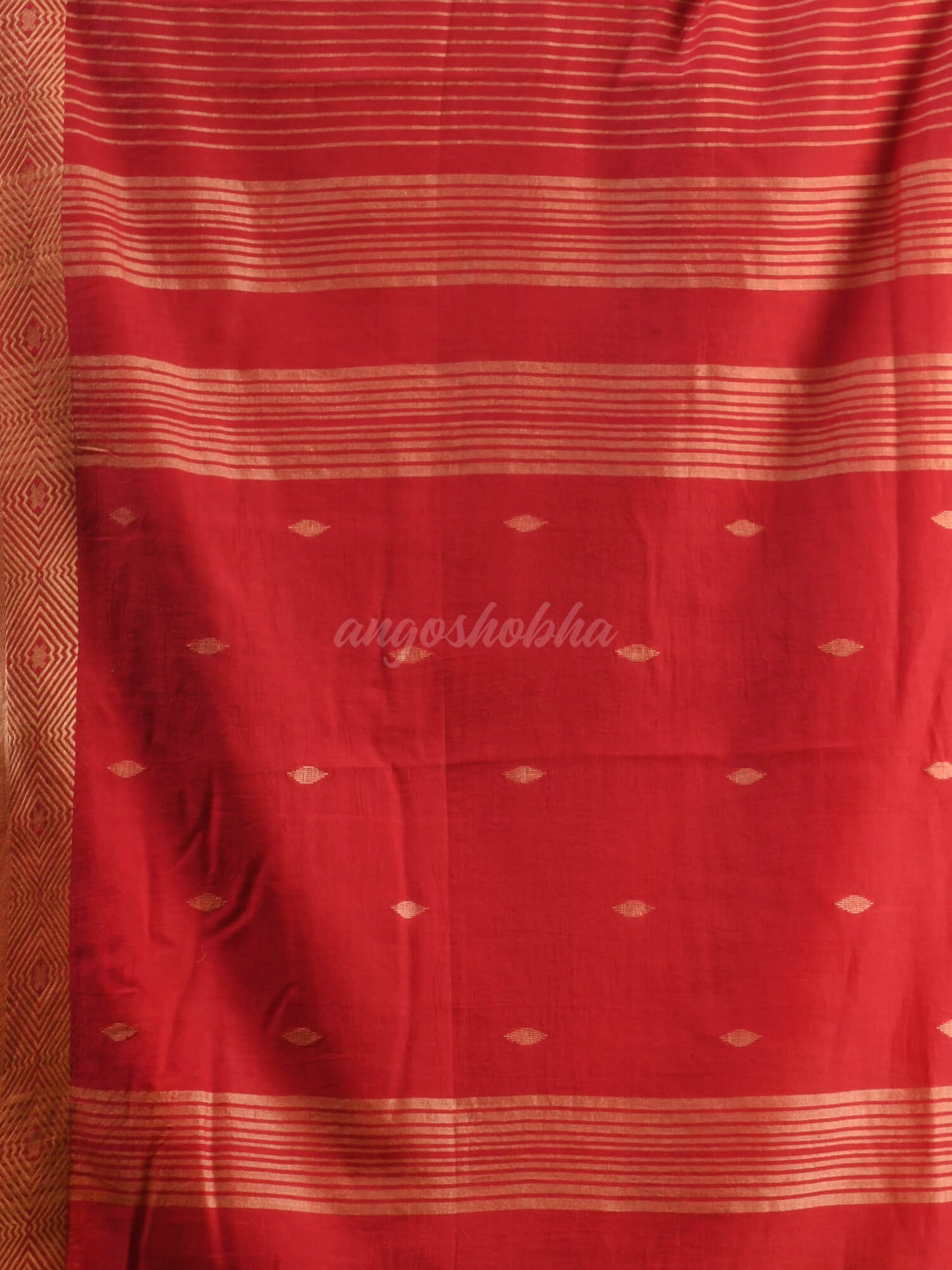 Red Cotton Handloom Saree