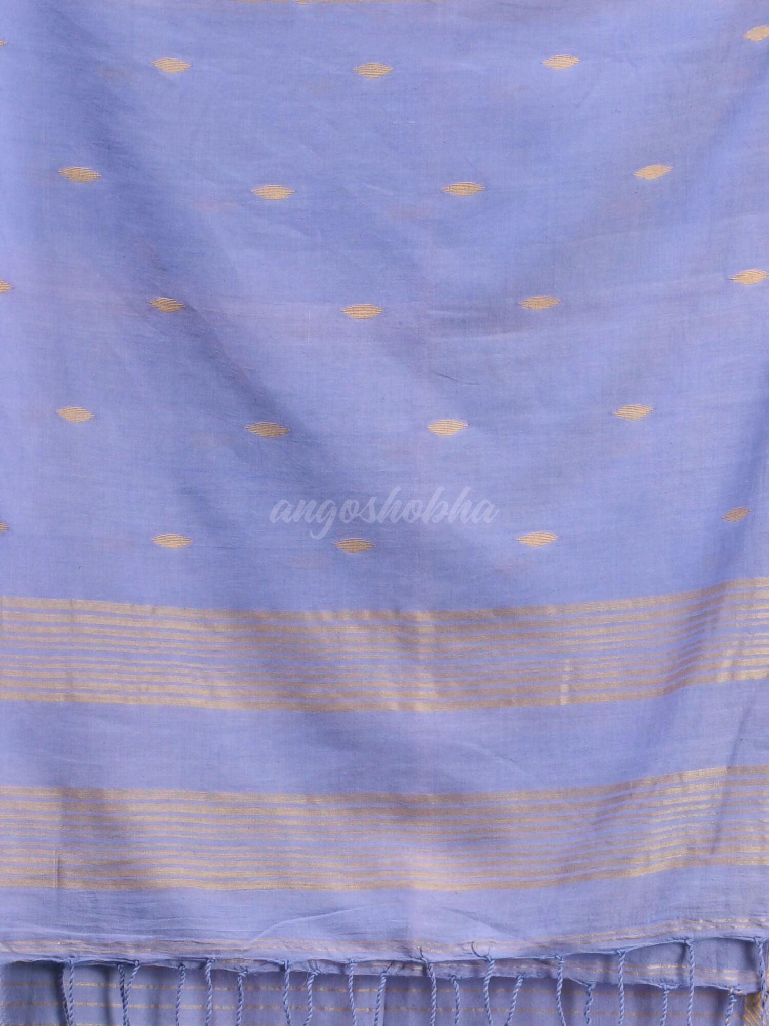 Sky Blue Cotton Handloom Saree