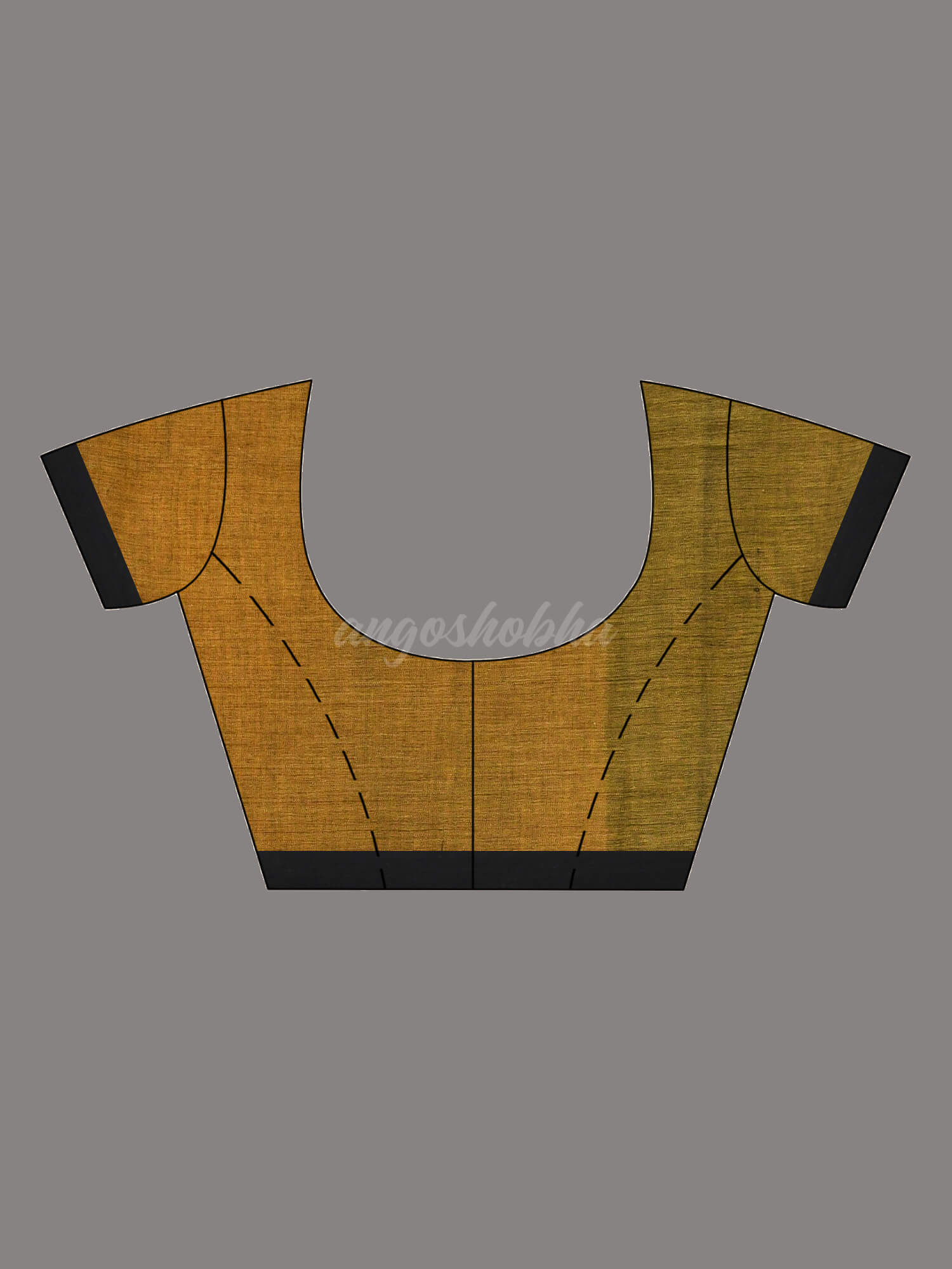 Yellow Cotton Handloom Saree blouse