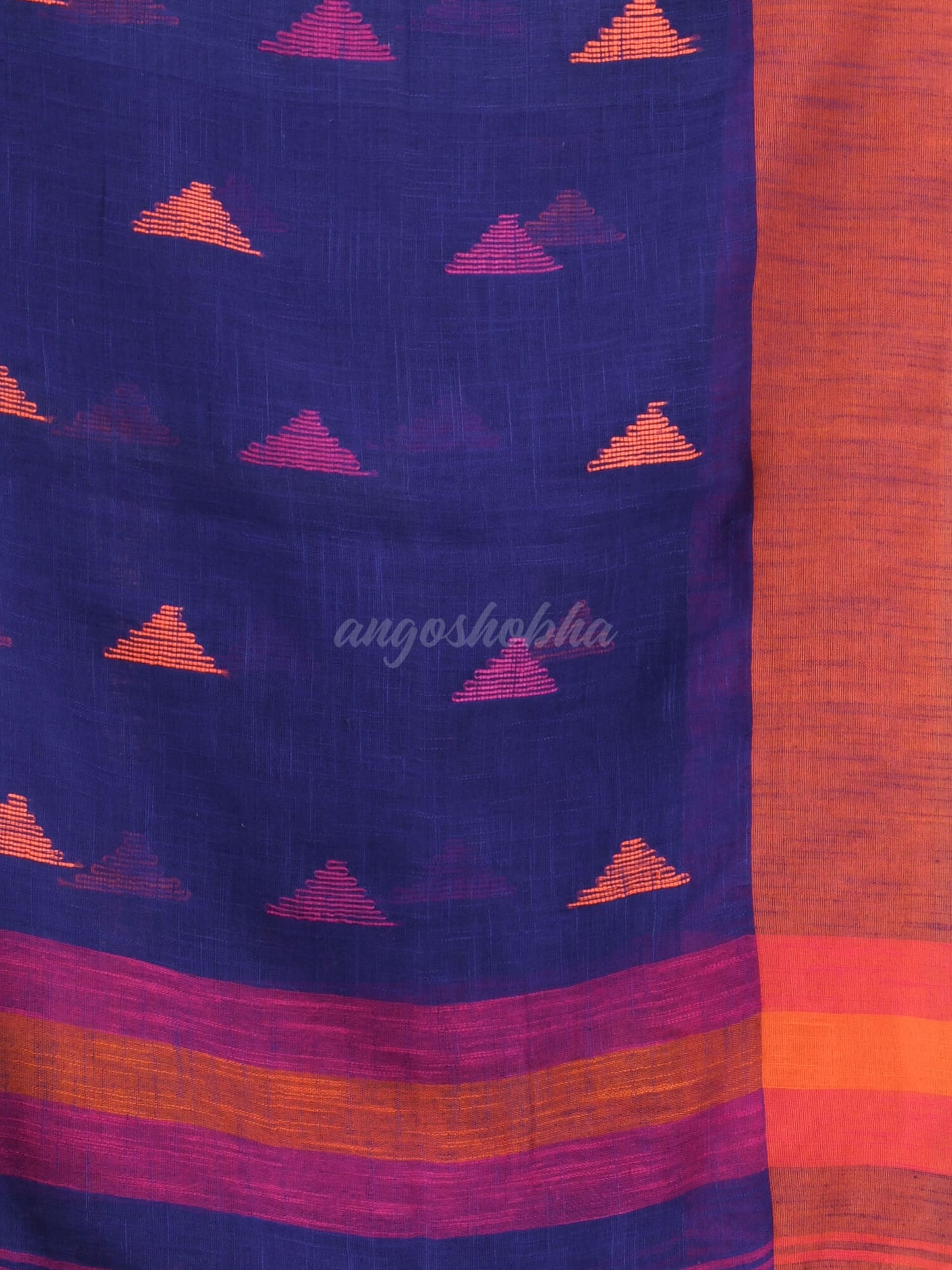 Blue Cotton Handloom Saree