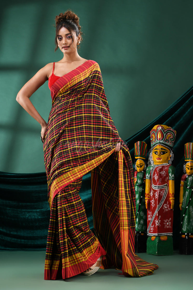 Multicolor Cotton Handloom Saree