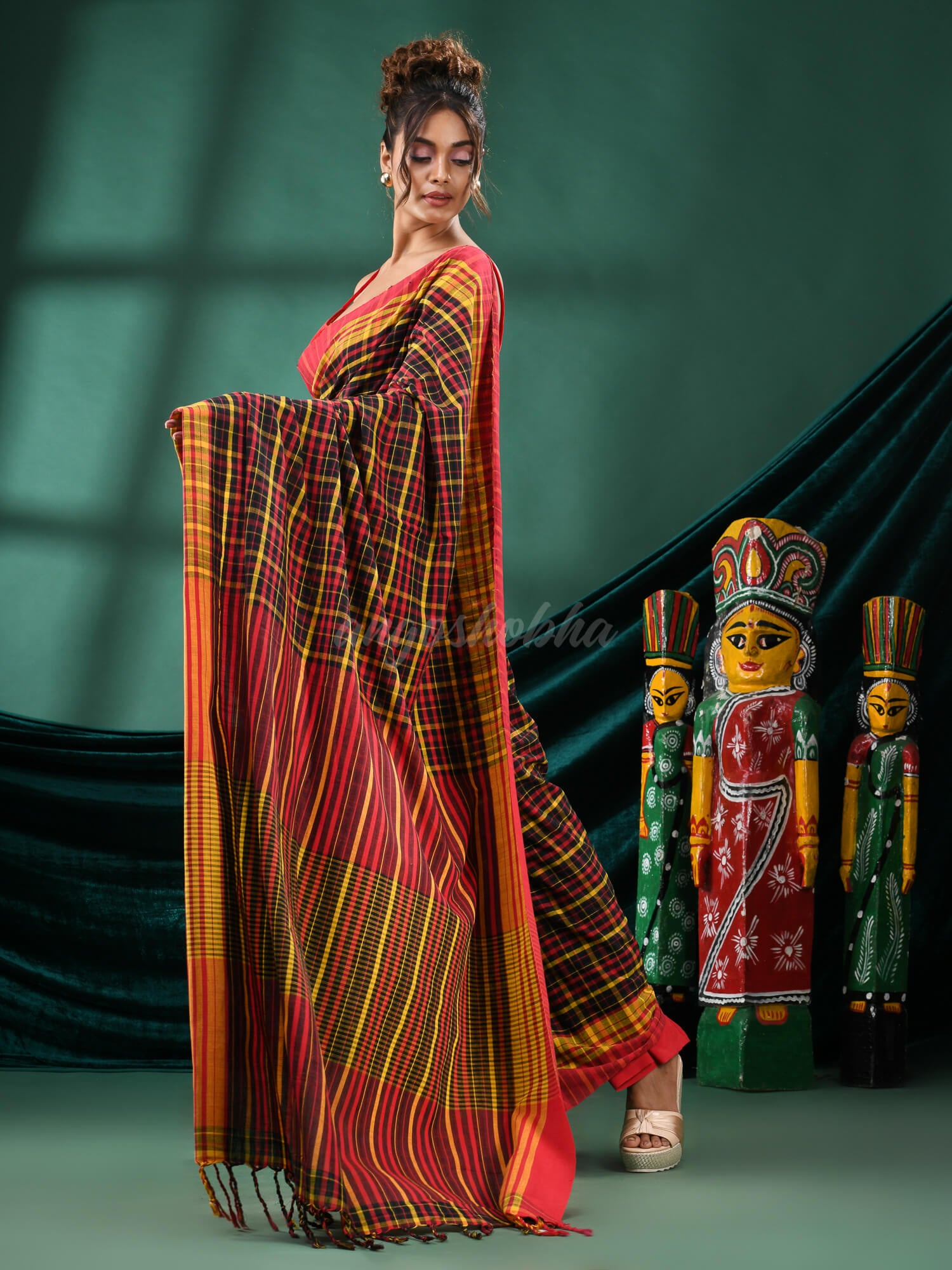 Multicolor Cotton Handloom Saree