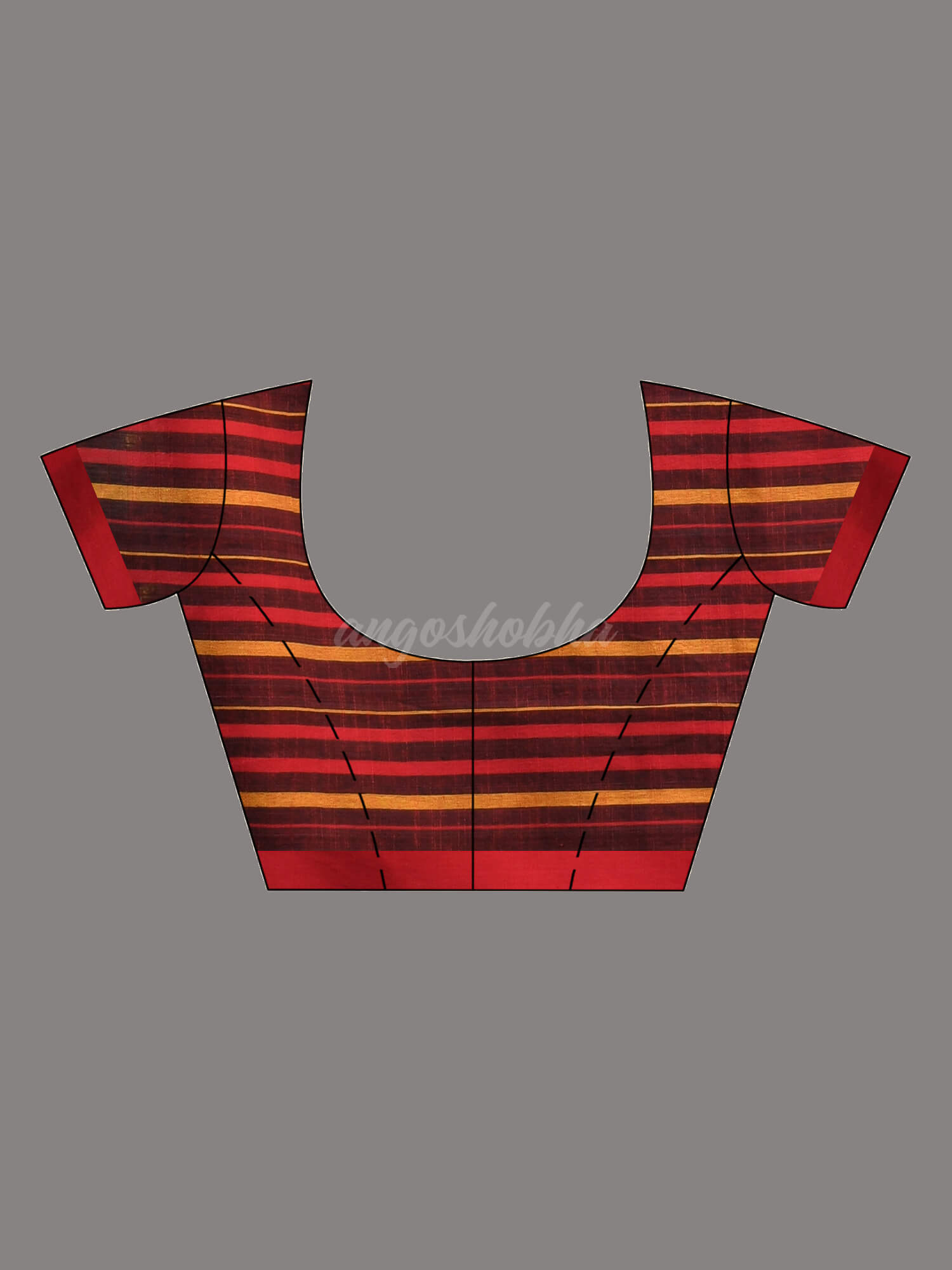 Multicolor Cotton Handloom Saree blouse