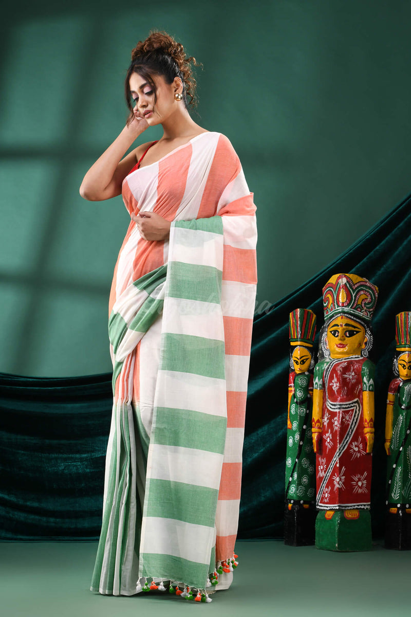 Multicolor Cotton Handloom Saree