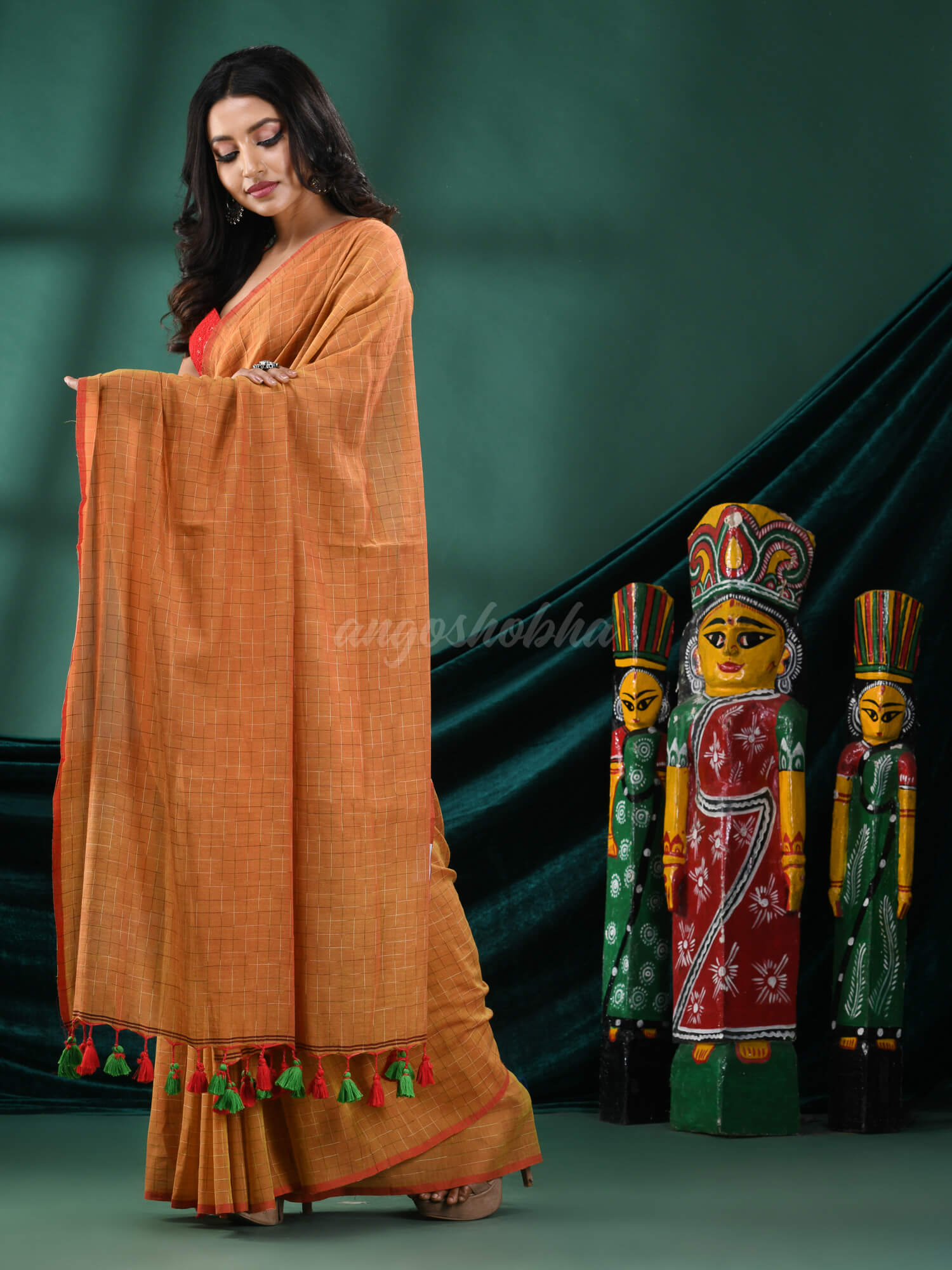 Lemon Yellow Cotton Handloom Saree