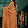 Lemon Yellow Cotton Handloom Saree