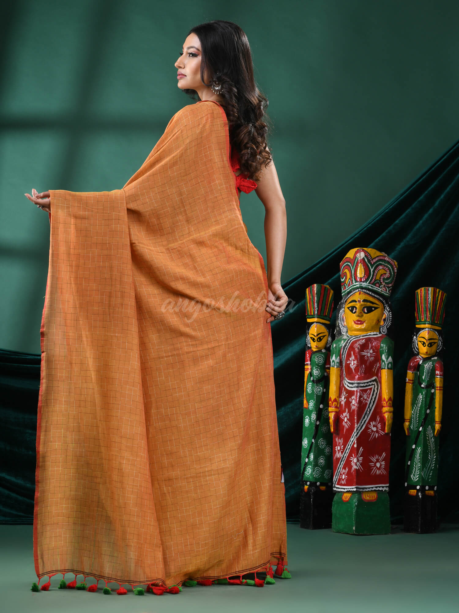 Lemon Yellow Cotton Handloom Saree