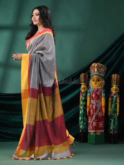 buy Grey Cotton Handloom Saree online