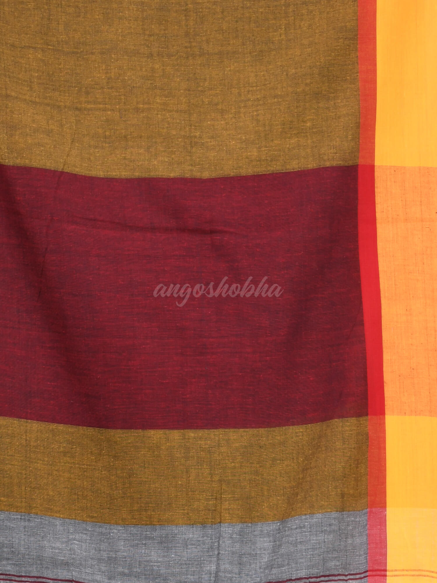 Grey Cotton Handloom Saree