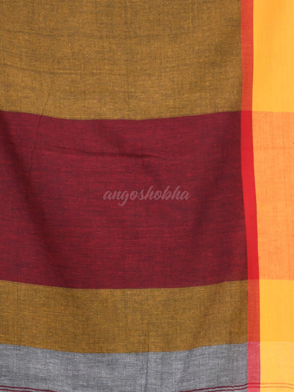 Grey Cotton Handloom Saree