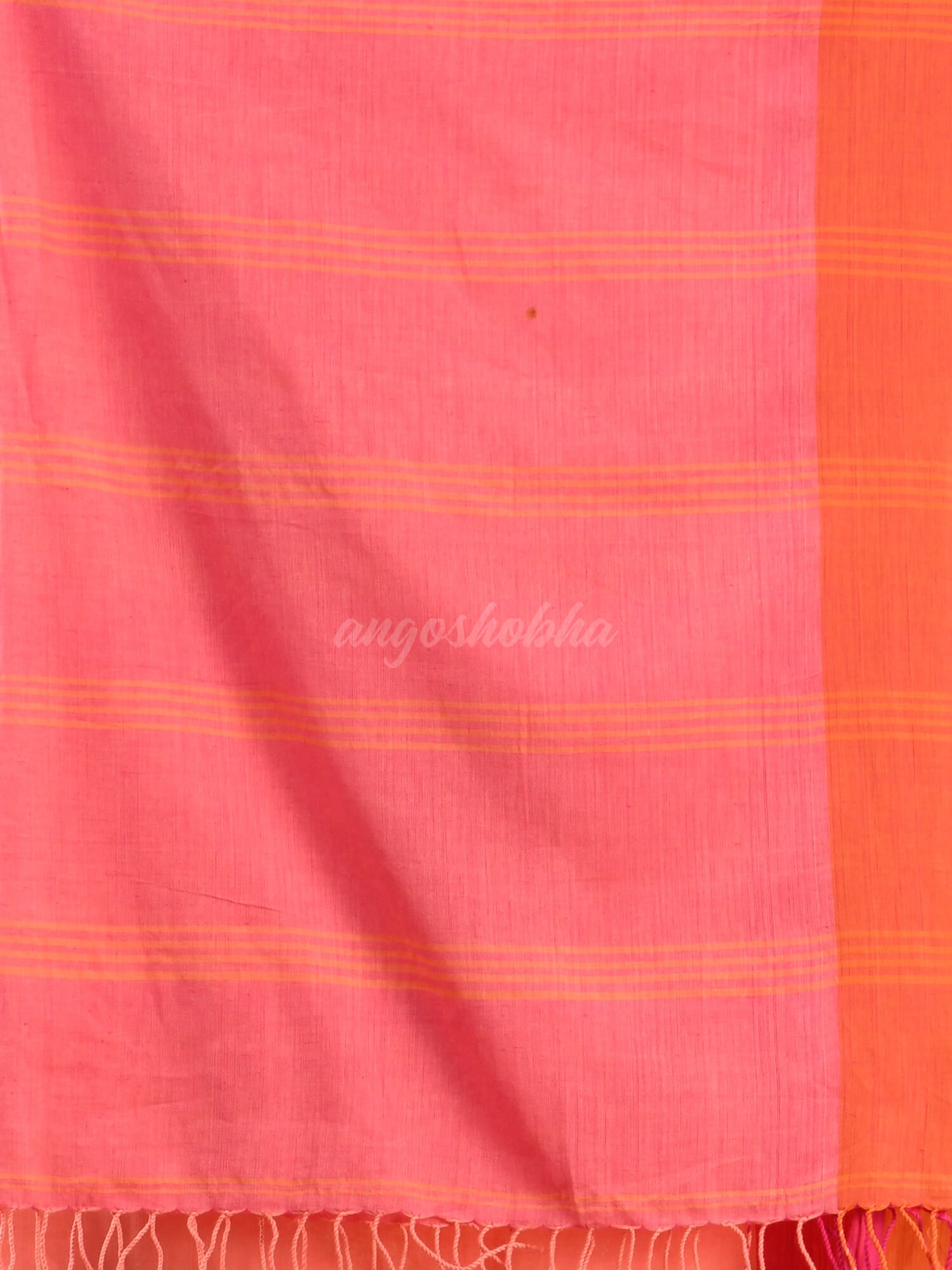 Peach Cotton Handloom Saree