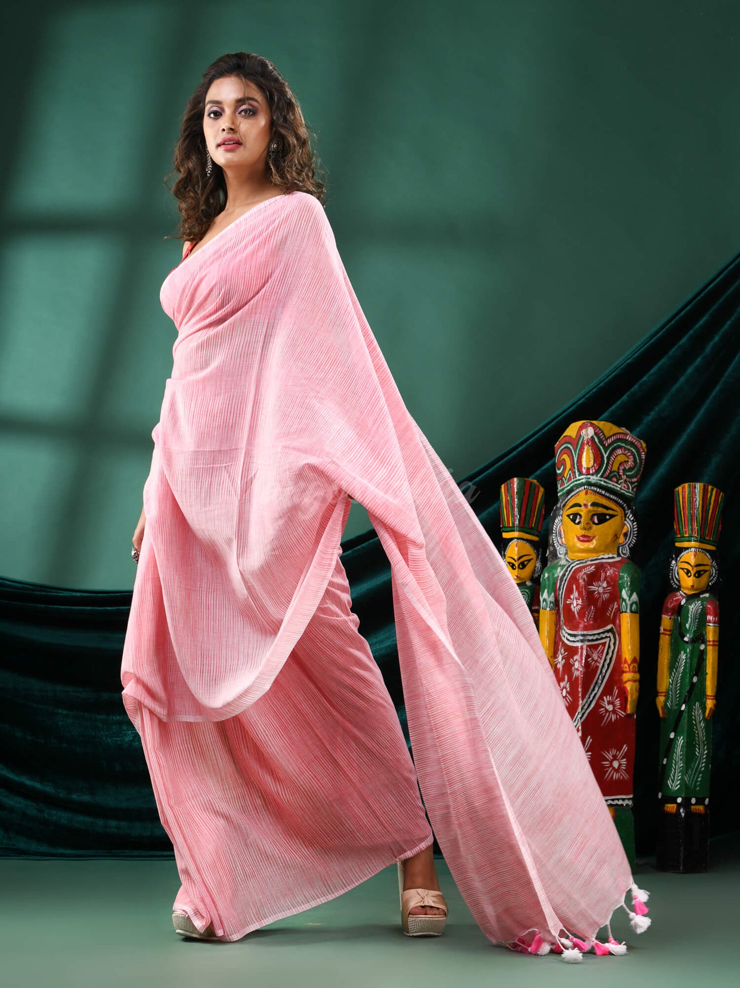 Red Cotton Handloom Saree online