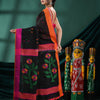 Black Linen Handloom Saree