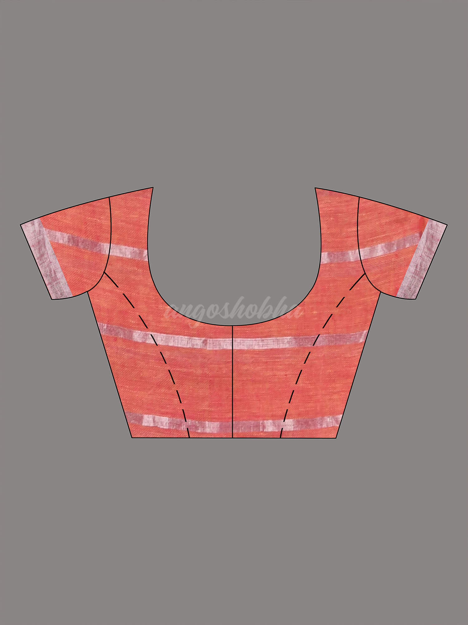 Peach Linen Handloom Saree