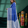 Blue Linen Handloom Saree