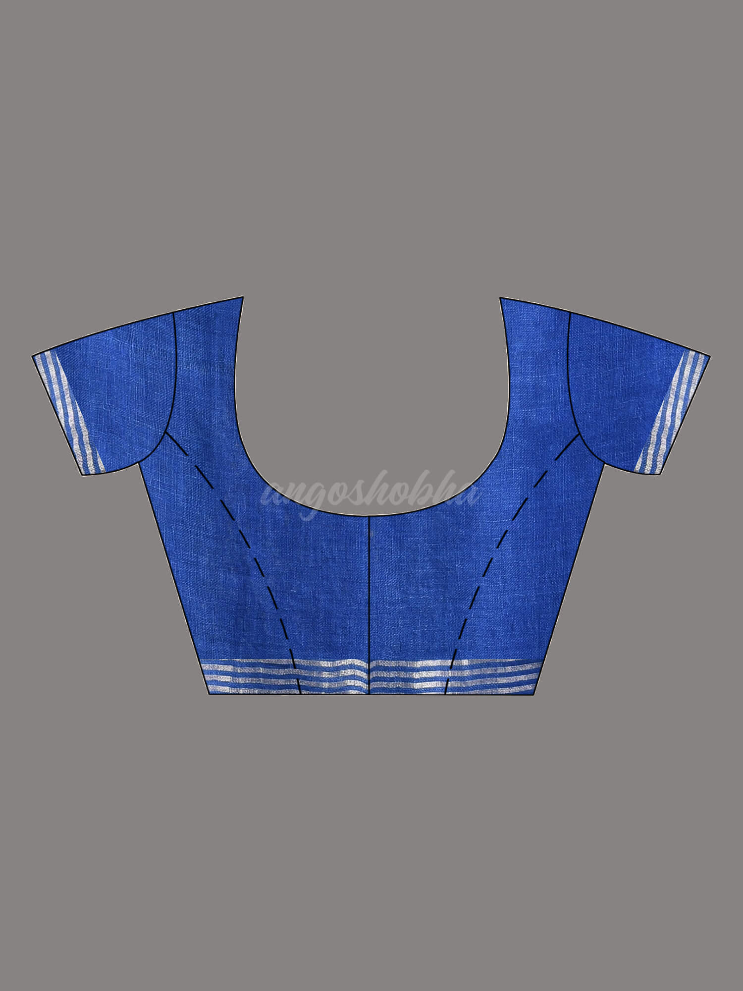 Blue Linen Handloom Saree