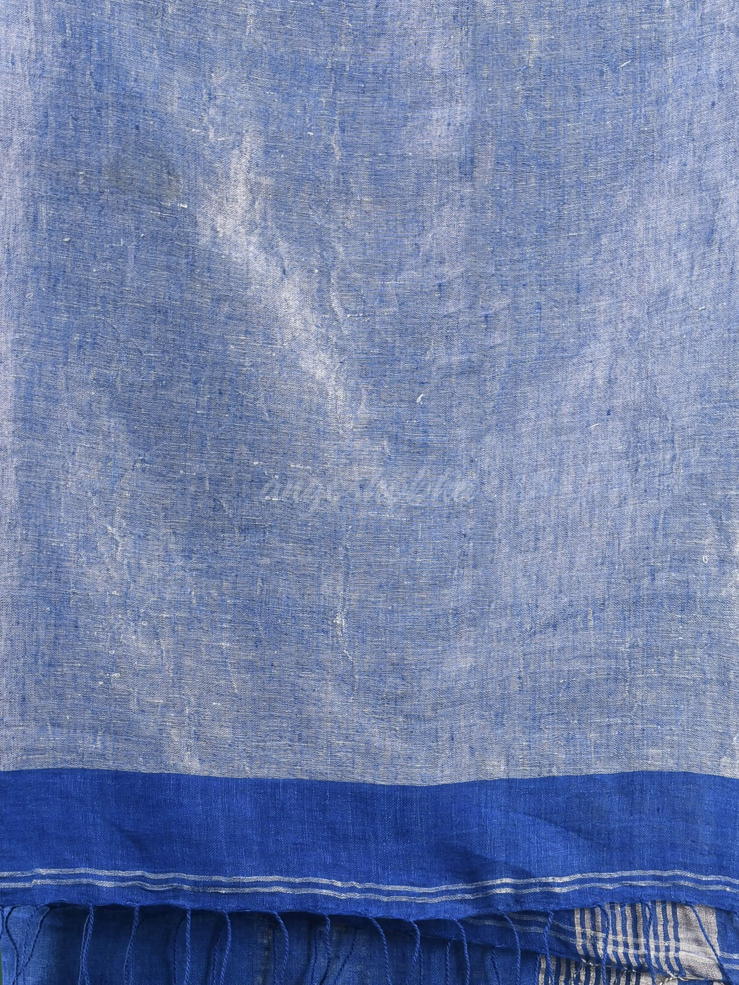 Blue Linen Handloom Saree