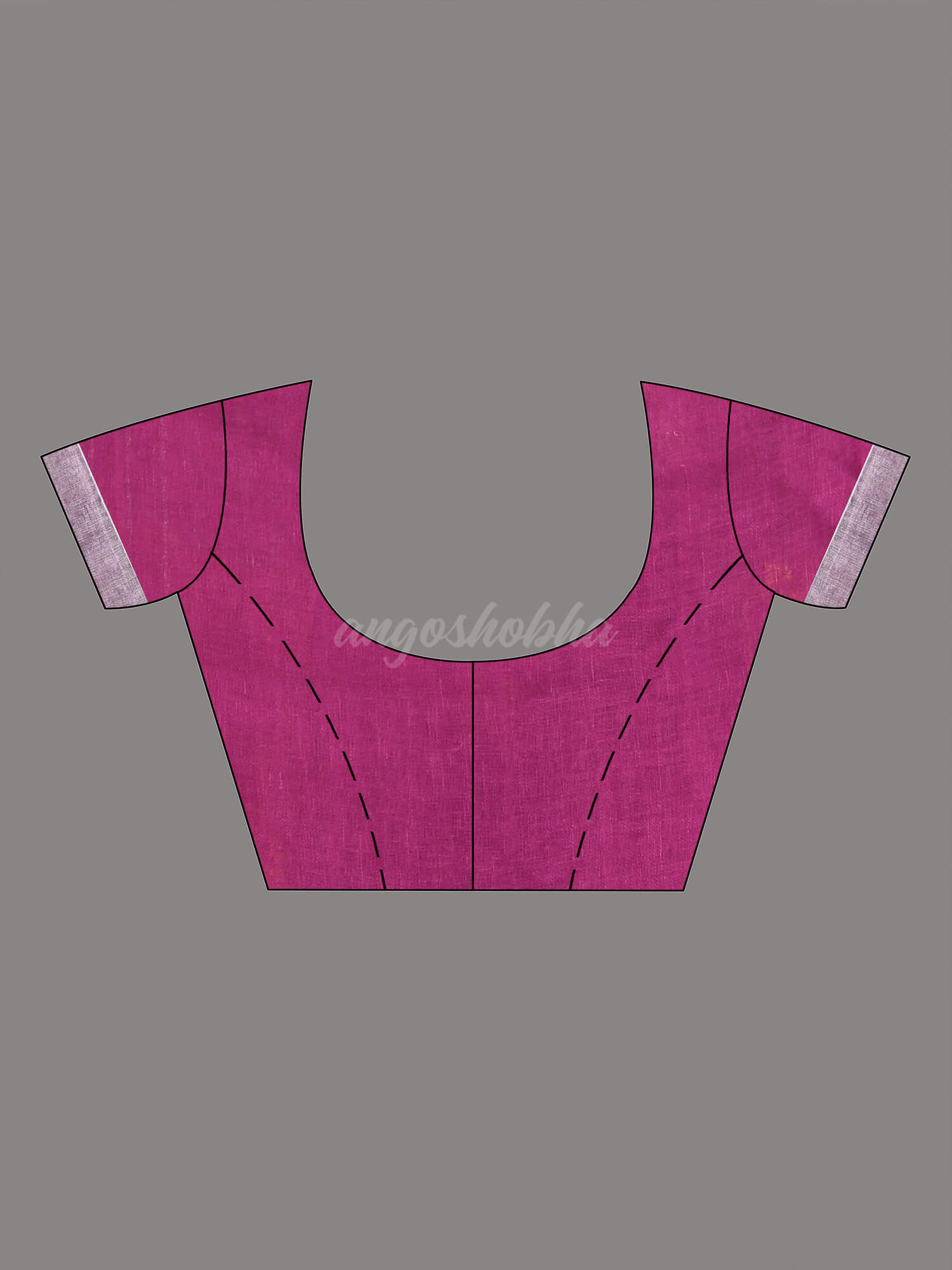 Magenta Linen Handloom Saree