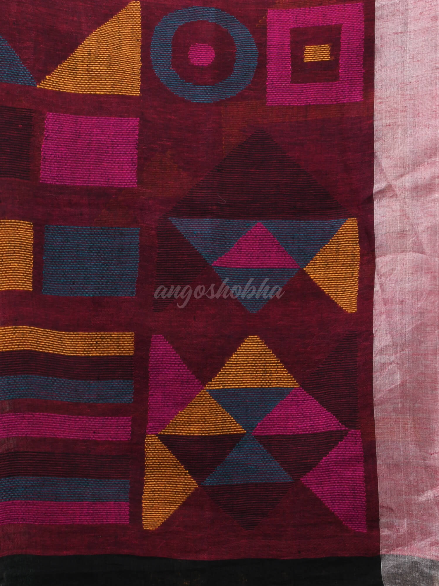 Black Linen Handloom Saree