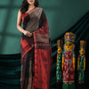 Multicolour Linen Handloom Saree