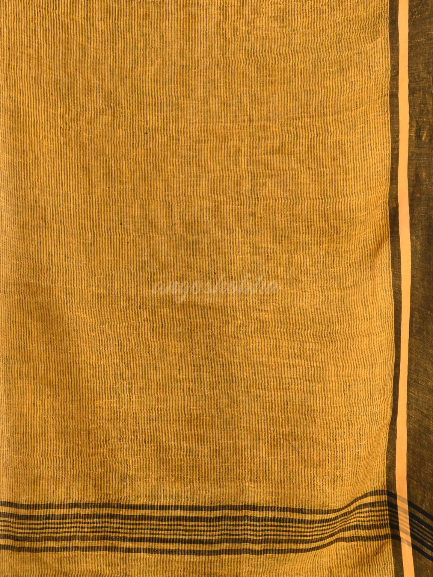 Black Linen Handloom Saree