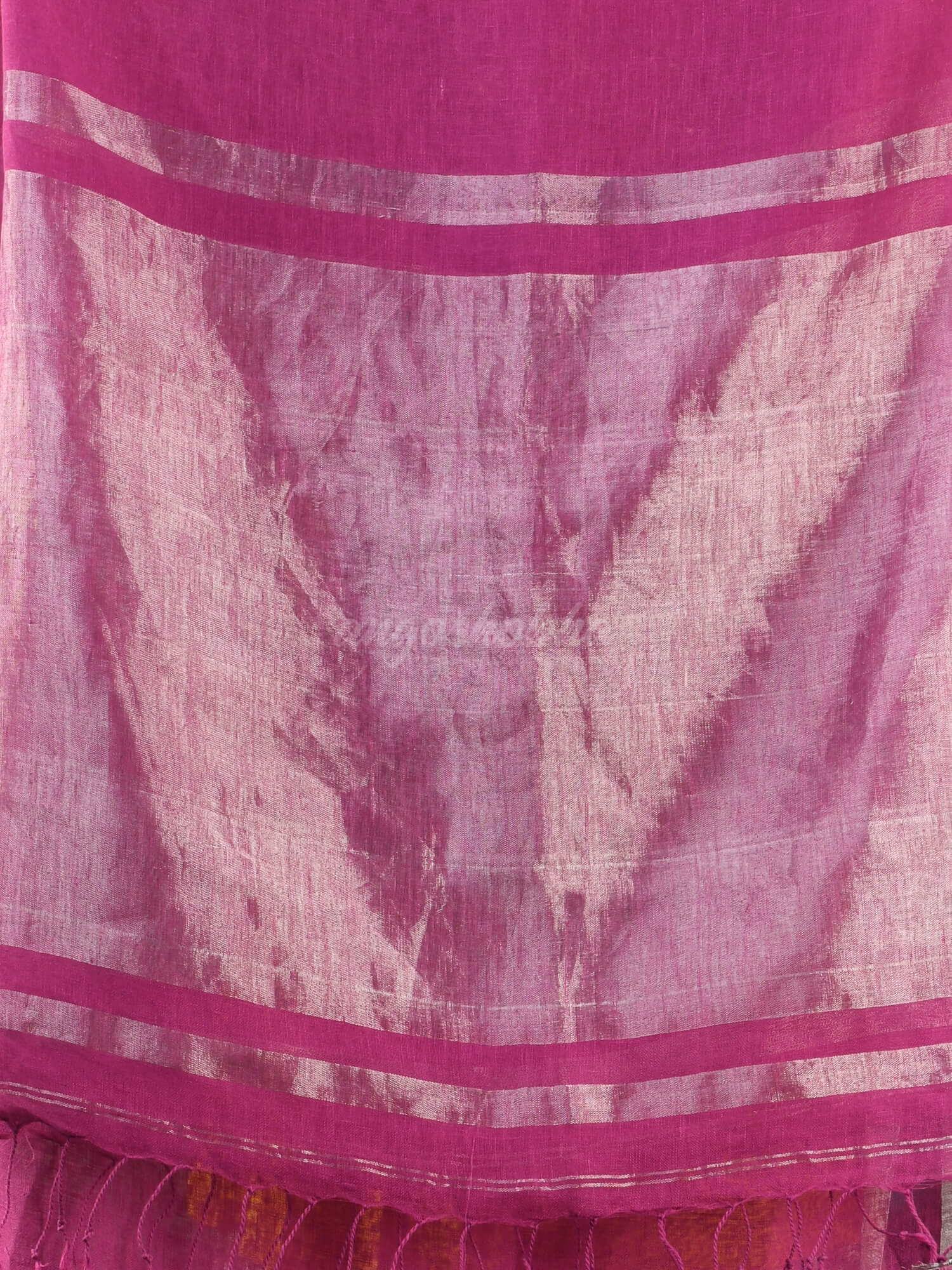 Magenta Linen Handloom Saree