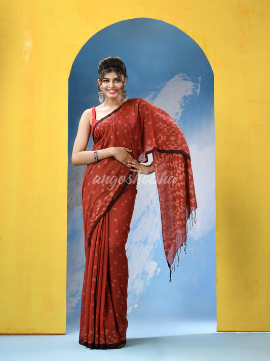 Aubum Cotton Handloom Saree